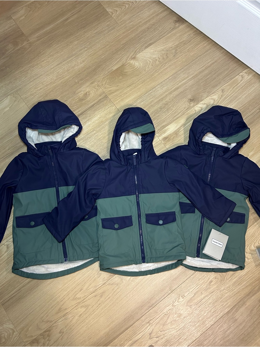 Hunter Navy Shell with Cream Sherpa Lining Jacket